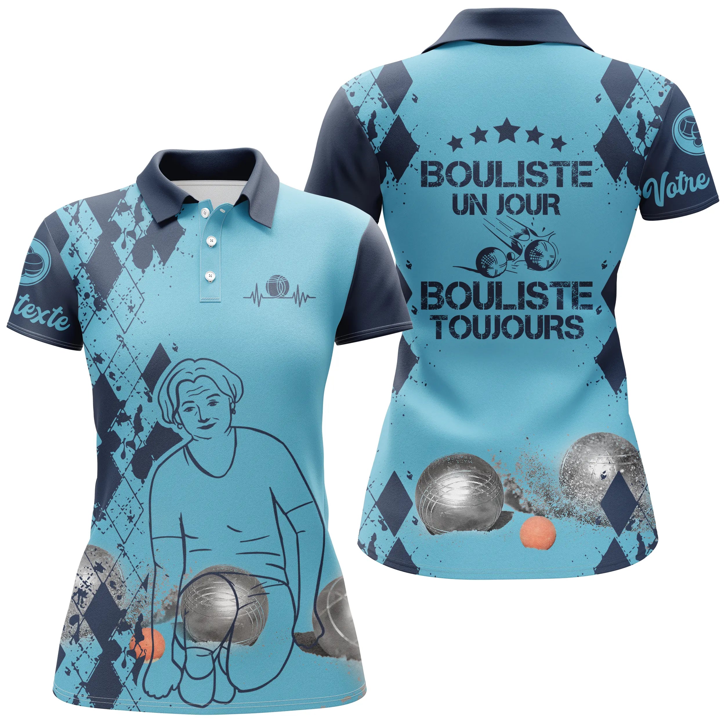 Polo Personnalisé Homme Femme, Cadeau Humour Bouliste, Bouliste Un Jour - Bouliste Toujours - CT29112338