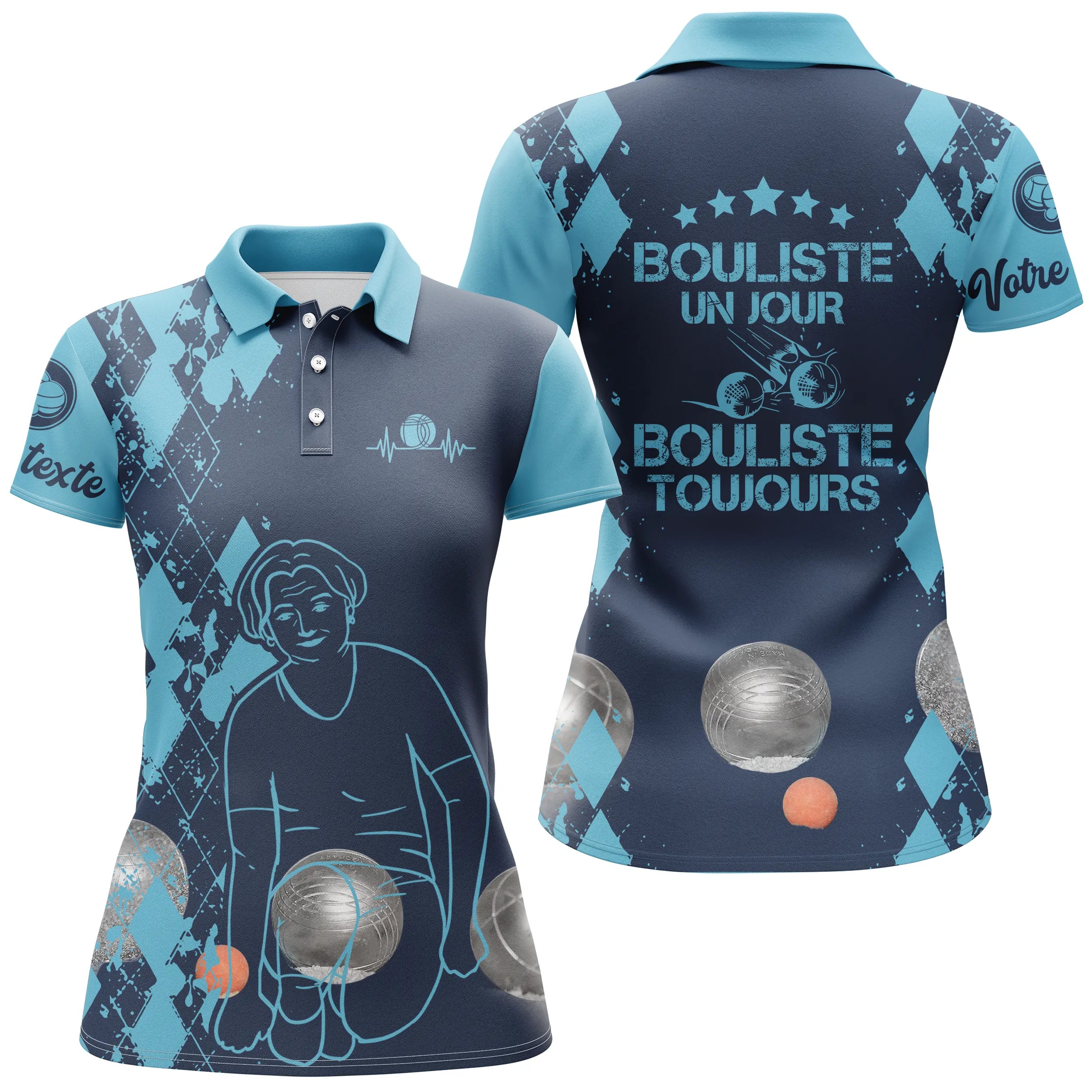 Polo Personnalisé Homme Femme, Cadeau Humour Bouliste, Bouliste Un Jour - Bouliste Toujours - CT29112338