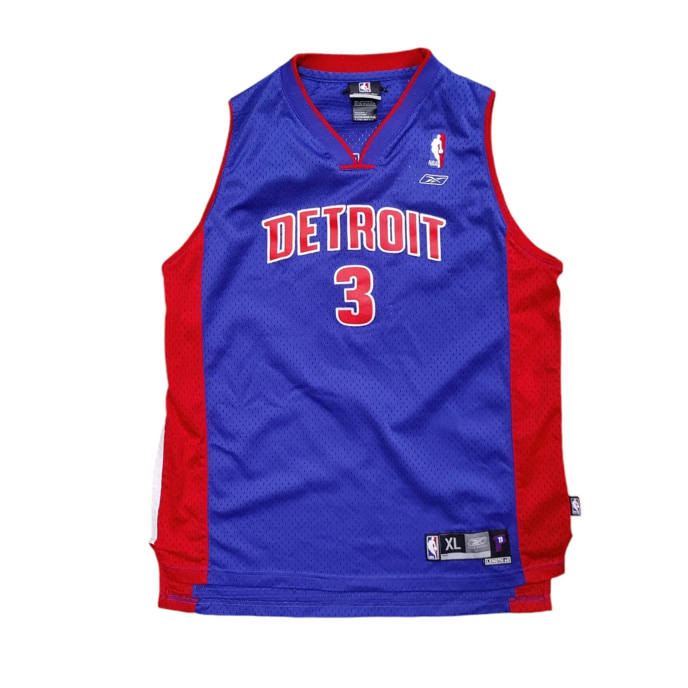 Reebok Detroit Pistons Wallace #3 Basketball Jersey (Youth)