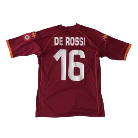 Roma De Rossi 16 Original Wind 2007/2008 Kappa Home Football Shirt Medium