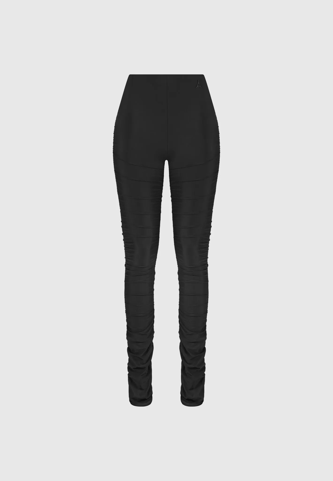 Ruched Fit and Flare Leggings - Black