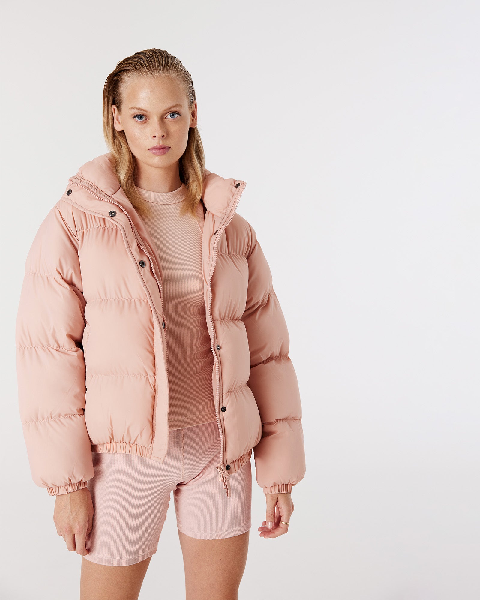 SPORTS PUFFER - PEACH PINK