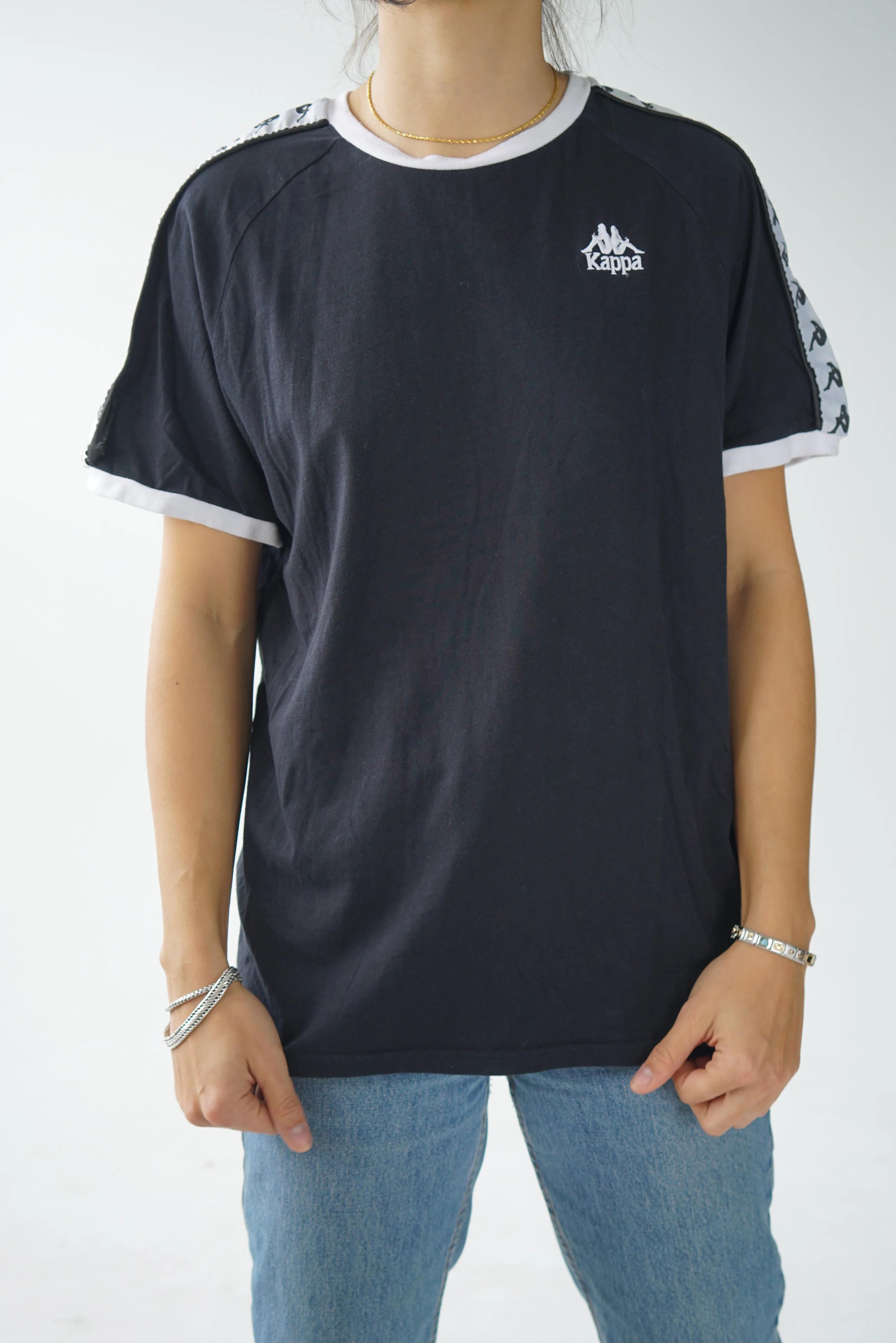 T-shirt Kappa noir boxy fit