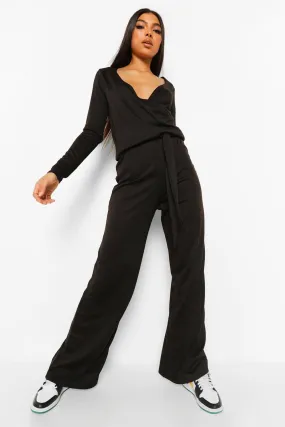 Tall Knit Wrap Top & Pants Loungewear Set