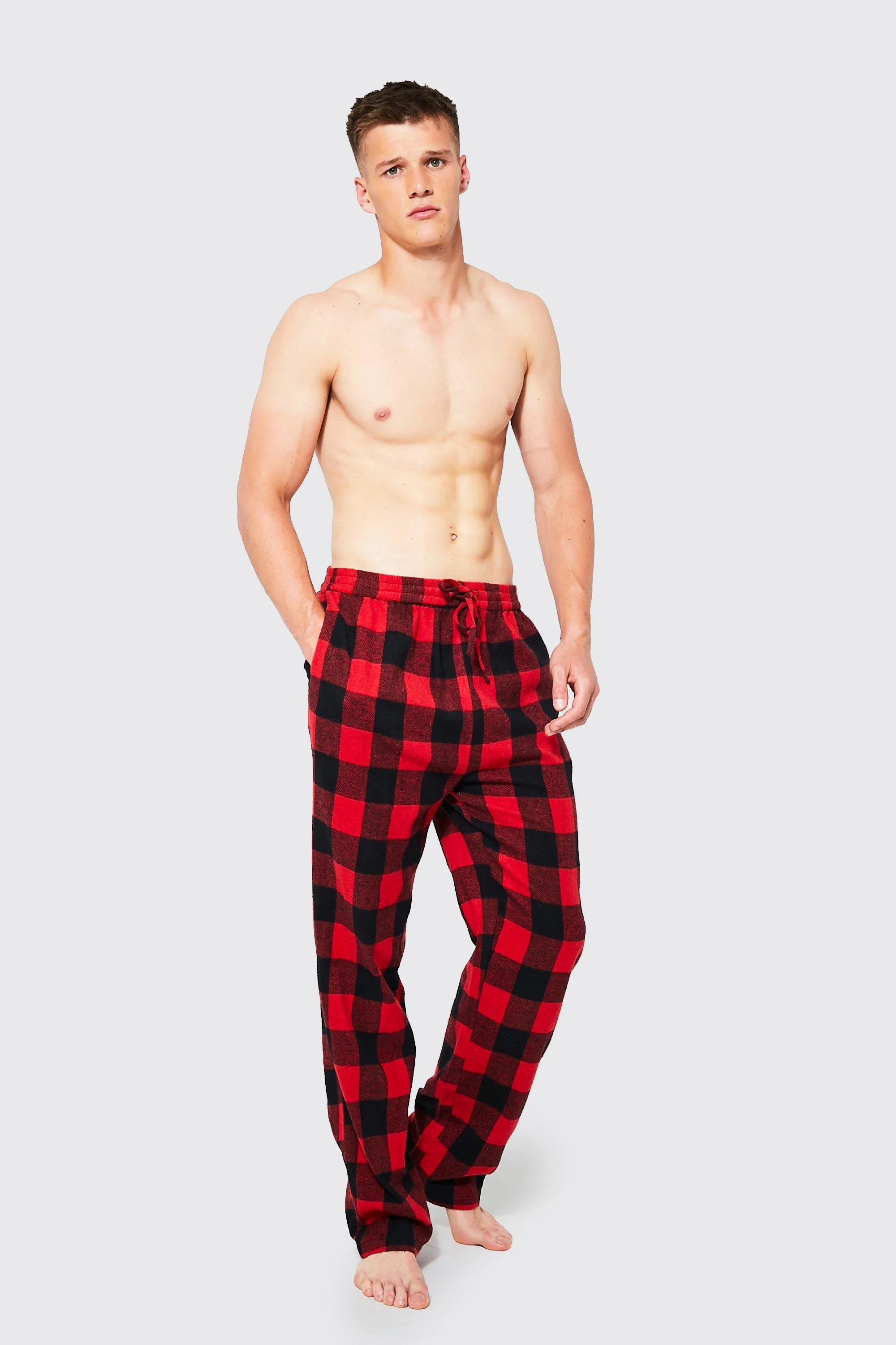 Tall Woven Check Loungewear Pants