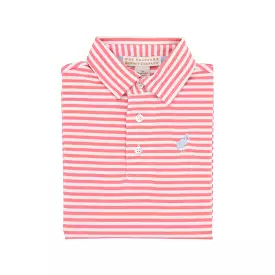 The Beaufort Bonnet Company - Parrot Cay Coral Stripe & Buckhead Blue SS Prim & Proper Polo