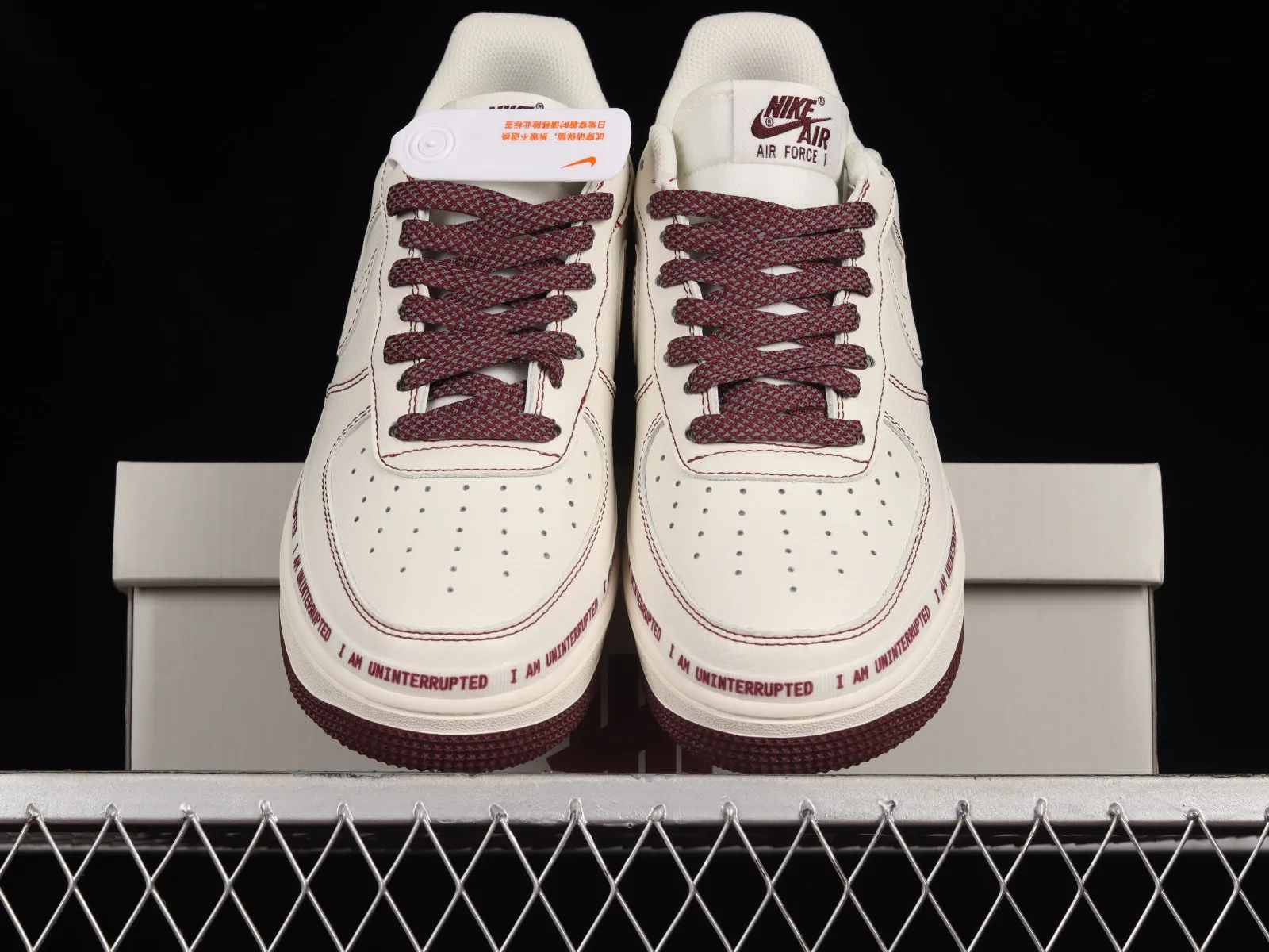 Uninterrupted x Nike Air Force 1 07 Low MORE THAN Dark Red White HL6959-887