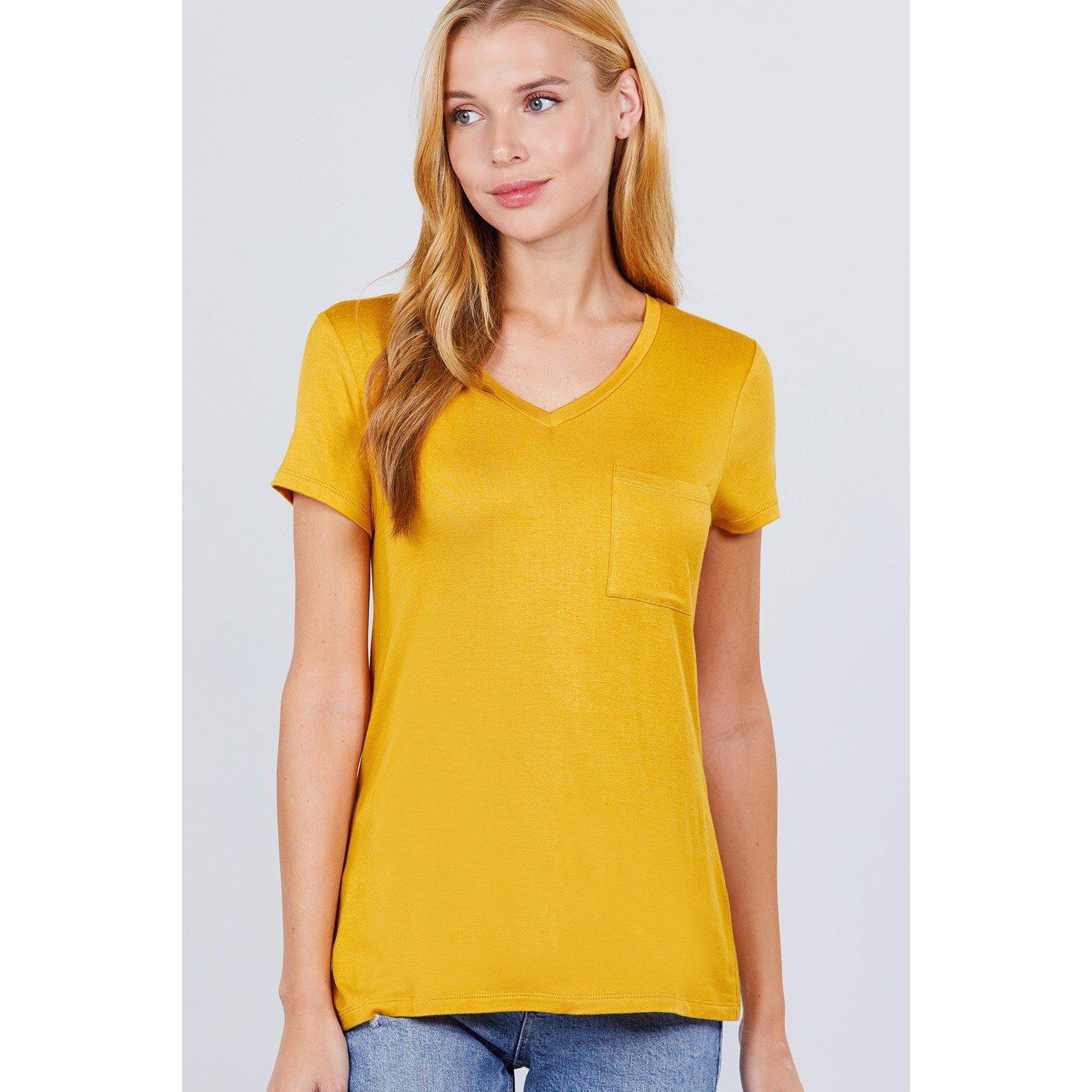 V-neck Rayon Jersey Top