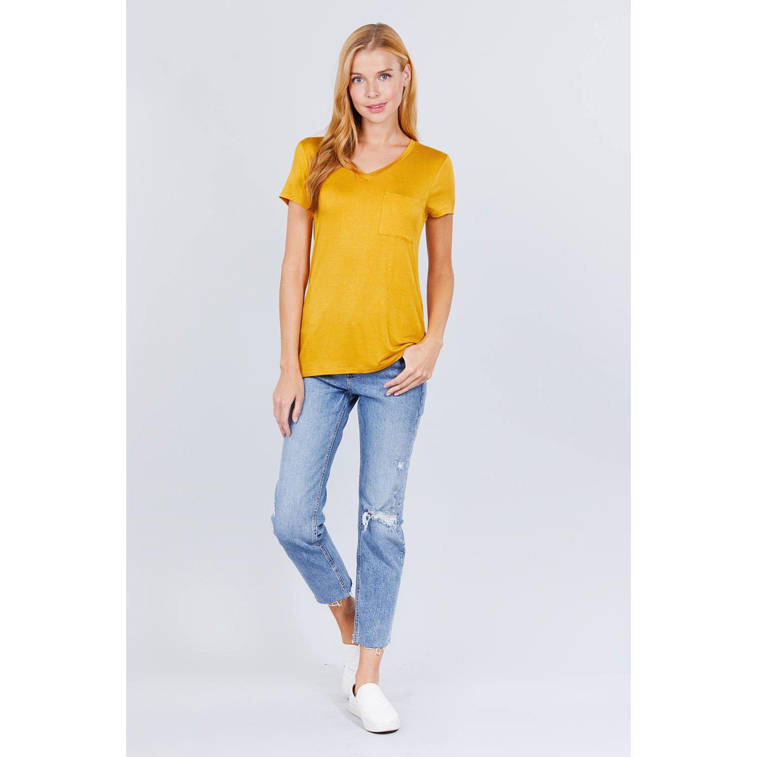 V-neck Rayon Jersey Top