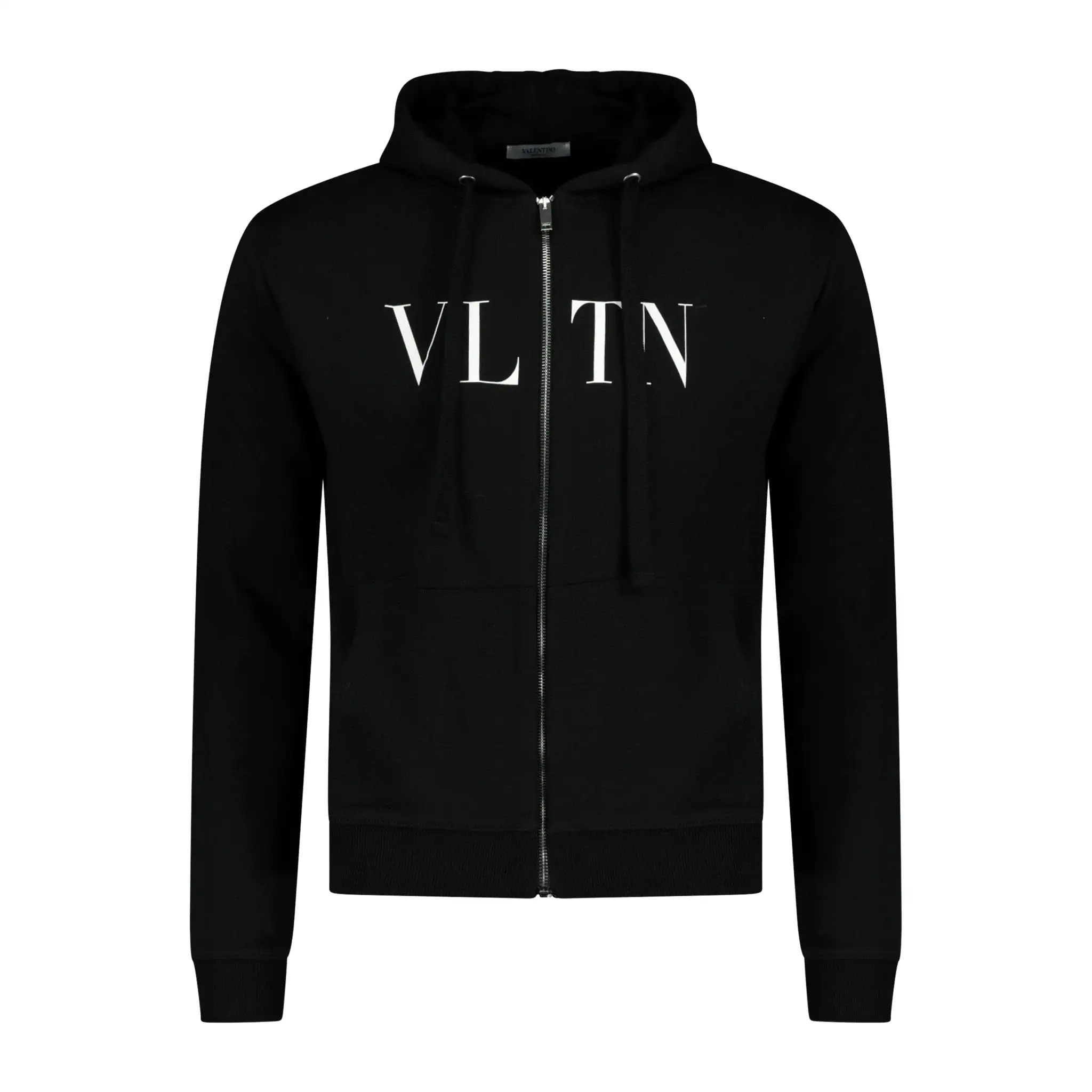 VALENTINO VLTN Zip Hooded Sweatshirt Black