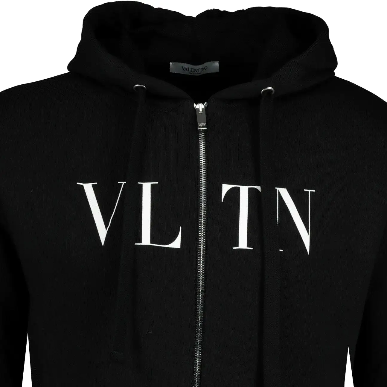 VALENTINO VLTN Zip Hooded Sweatshirt Black