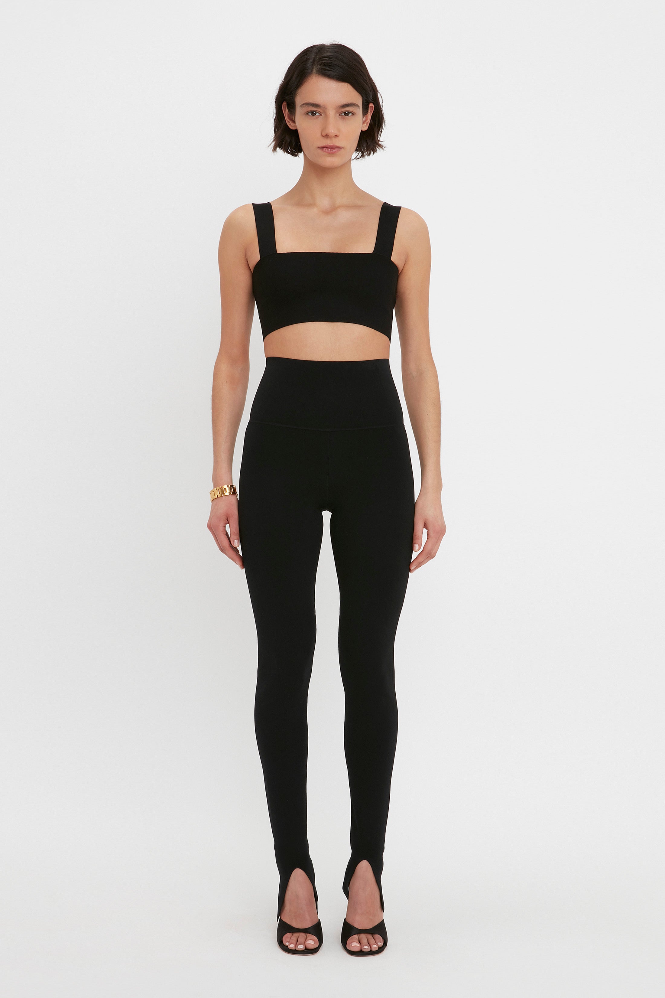 VB Body Split Front Leggings In Black