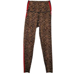 Wear It To Heart Brown Cheetah Leopard Animal Print Mid Rise Leggings Pants Sz S