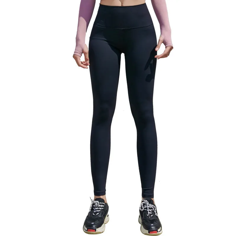 Women Back Waist Cross Belt Hip Lift Leggings