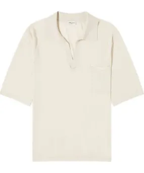 Yves Saint Laurent Men's Open Collar Knit Polo Shirt